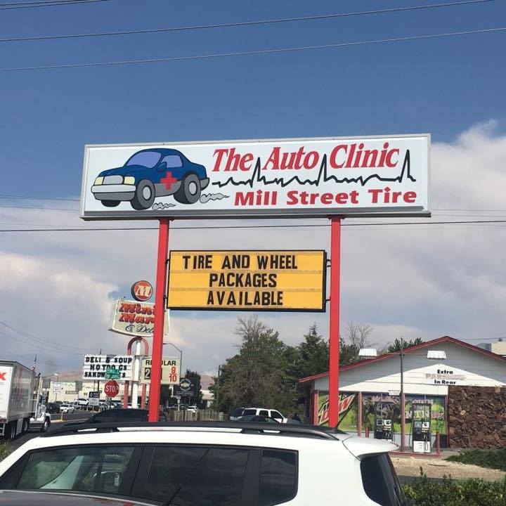 The Auto Clinic / Mill St. Tire Sign